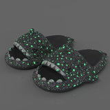 Ladies Shark Slippers Glowing Glitter Slippers Quick-Dry Slippers Non-Slip EVA - Pink - Size 38