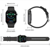 Smart Watch 1.83-Inch Screen Wireless Call Wireless Music Voice Control Sports - Black - Size 001 In Australia - Darrahopens
