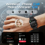 Smart Watch 1.83-Inch Screen Wireless Call Wireless Music Voice Control Sports - Black - Size 001