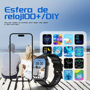 Smart Watch 1.83-Inch Screen Wireless Call Wireless Music Voice Control Sports - Black - Size 001