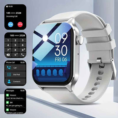 Smart Watch 1.83-Inch Screen Wireless Call Wireless Music Voice Control Sports - White - Size 001 In Australia - Darrahopens