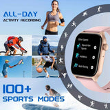 Smart Watch 1.83-Inch Screen Wireless Call Wireless Music Voice Control Sports - White - Size 001 In Australia - Darrahopens