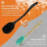 Body exfoliating long handle shower brush, gentle exfoliating body scrub, easy to clean, rich foam, long-lasting fragrance