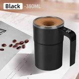 Self-Stirring Coffee Mug Automatic Stir Mug LED Temperature Mug Rechargeable - Beige - Size 380ML In Australia - Darrahopens