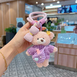 cute teddy bear keychain, knitted sweater keychain, plush keychain, bag charm, women's accessory, fashion accessory, Australian fashion, gift for her - Blue - Size 1 In Australia - Darrahopens