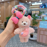 cute teddy bear keychain, knitted sweater keychain, plush keychain, bag charm, women's accessory, fashion accessory, Australian fashion, gift for her - Pink - Size 1 In Australia - Darrahopens