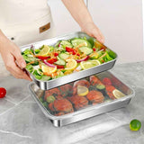 3 pieces/set Large stainless steel square food storage box with transparent lid - leak-proof, stackable, durable - perfect for camping, outdoor exploration and home use - perfect for storing meat, fruits