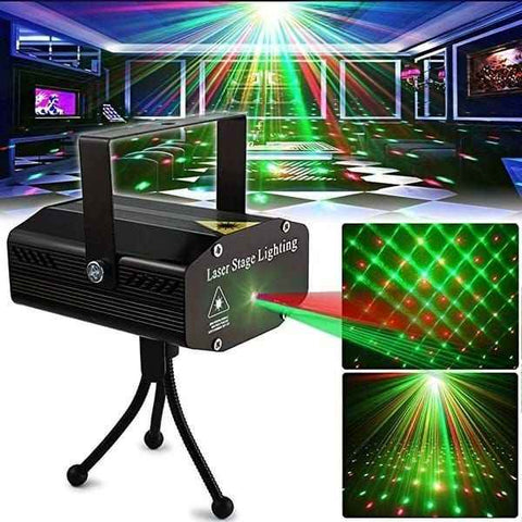 Laser Stage Lighting System with Remote, DMX, and RGB Effects