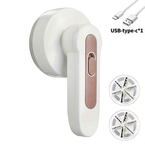 White Black Electric Clothes Lint Remover with USB-C Charging