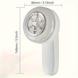 White Black Electric Clothes Lint Remover with USB-C Charging