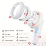 White Black Electric Clothes Lint Remover with USB-C Charging