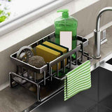Black Sink Side Storage Rack Kitchen Sink Organiser Space Saving Kitchen Rack Under