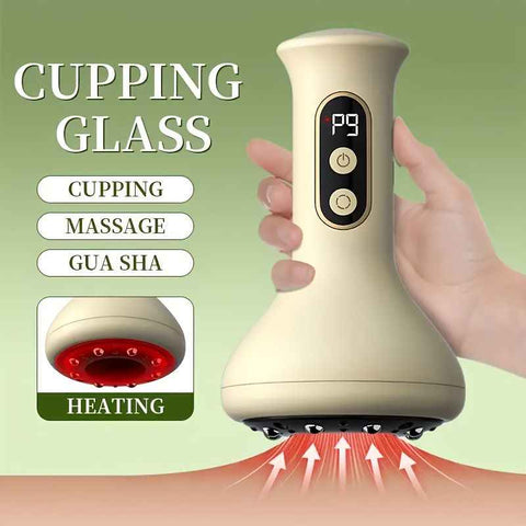 USB rechargeable intelligent nine-speed adjustable cupping massager, home electric cupping scraping massage instrument, 1200mAh battery life, whole body vacuum cupping tool, comes with 8 steel balls, best choice in ten days