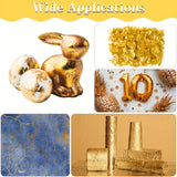 100PCS 24K pure gold leaf art pieces, can be used for painting, resin, gold plating, nail, gold leaf paper for DIY greeting cards, handicrafts, rock painting.