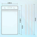 100 pieces transparent plastic luggage bag label rack badge label rack, suitable for office business travel supplies