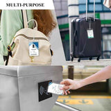 100 pieces transparent plastic luggage bag label rack badge label rack, suitable for office business travel supplies