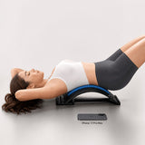 Four adjustable back stretches and posture correctors. Ergonomic waist support with massage function, safety handle, suitable for upper and lower back, office, car, home use, back stretcher, posture correction, durable structure