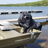 600D marine engine cover, sun protection, wind and rain Oxford cloth, dustproof, mosquito-proof, marine Oxford cloth, outboard cover, waterproof ultraviolet, marine engine protection cover, suitable for yacht, fishing boat (30-60 horsepower)