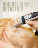 Dog Grooming Set with Electric Clipper, Scissors, and Comb
