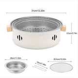 White Black Portable Barbecue Grill Stainless Steel Grill Desktop Grill Camping Grill
