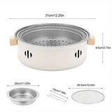 White Black Portable Barbecue Grill Stainless Steel Grill Desktop Grill Camping Grill