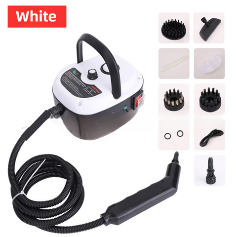 Steam Cleaner with Multiple Attachments, White