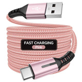 Pink Black 240W Type-C Cable Super Fast Charging 2M Data Cable Pink Charging Cable Durable