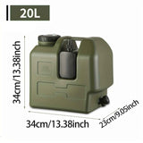 Green 20L Water Container Camping Water Container Outdoor Water Storage Portable