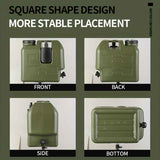 Green 20L Water Container Camping Water Container Outdoor Water Storage Portable