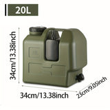 Green 20L Water Container Camping Water Container Outdoor Water Storage Portable