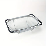 Black Gray Over-Sink Colander Stainless Steel Colander Kitchen Sink Colander Fruit And
