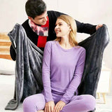 Gray Heated Wearable Blanket with Carbon Fiber Core & Adjustable Heat