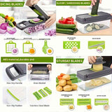 16-Piece Vegetable Chopper Set, Interchangeable Blades