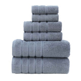 6-Piece Grey Towel Set - Soft, Absorbent & Durable