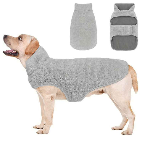 Grey XL Dog Fleece Vest for Dogs Under 100 Pounds