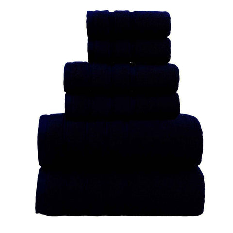 6-Piece Black Towel Set – Soft, Absorbent & Stylish Bathroom Linens