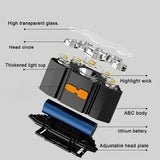 5LED Headlamp Rechargeable Headlamp USB Charging Headlamp Outdoor Headlamp Work - Black - Size 01
