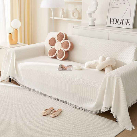 Pearl White 180 x 340 cm Sofa Blanket