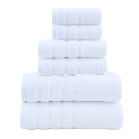 6-Piece White Towel Set