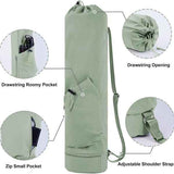 Green Beige Yoga Mat Bag Green Yoga Bag Yoga Mat Carrier Pilates Bag Fitness Accessories