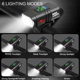 1 pack of bicycle lights | front and rear lights, 4 modes, USB charging, super bright LED night riding lights, handlebar mount, not waterproof, suitable for road/mountain bikes