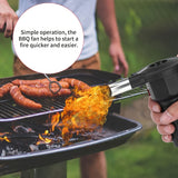 Use the portable battery-powered barbecue fan blower to enhance your outdoor cooking experience. It is ideal for camping, picnics, and charcoal grilling, ensuring efficient airflow for quick and even charcoal ignition.