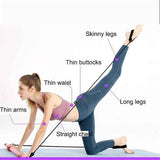 Blue multi-functional Pilates fitness stick elastic rope yoga pole stretch back training device chest expansion pull rod arm strength device
