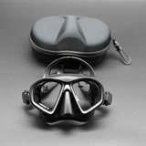 Professional adult small face free diving mask snorkeling mask box set, high-definition tempered glass electroplated lens, no / with camera bracket base snorkeling mask, small face fishing hunting snorkeling seaside play mask equipment
