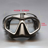 Professional adult small face free diving mask snorkeling mask box set, high-definition tempered glass electroplated lens, no / with camera bracket base snorkeling mask, small face fishing hunting snorkeling seaside play mask equipment