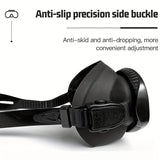 Professional adult small face free diving mask snorkeling mask box set, high-definition tempered glass electroplated lens, no / with camera bracket base snorkeling mask, small face fishing hunting snorkeling seaside play mask equipment