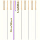 50 stainless steel barbecue skewers for outdoor picnics, perfect for outdoor barbecues, camping, and picnics.