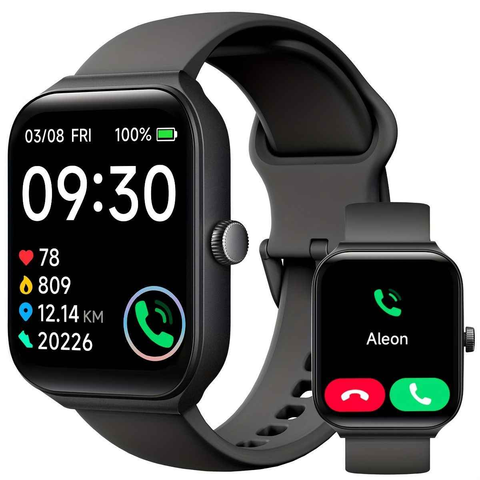 Smartwatch, men's and women's, 4.95cm fitness tracker, supports answering/making calls, wireless/睡Sleep tracking / 50 exercise modes, fitness watch, holiday gift, Valentine's Day gift