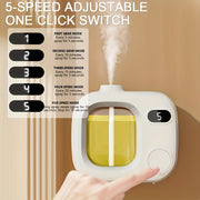 One-button switch, five adjustable intelligent aromatherapy diffuser - suitable for essential oils / perfumes, 500mAh rechargeable battery, USB charging, indoor air freshener, long-lasting home fragrance, smart diffuser with 5 adjustable timer, 500mAh USB
