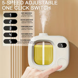 One-button switch, five adjustable intelligent aromatherapy diffuser - suitable for essential oils / perfumes, 500mAh rechargeable battery, USB charging, indoor air freshener, long-lasting home fragrance, smart diffuser with 5 adjustable timer, 500mAh USB